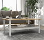 Hanah Home Mesa de Café Madera y Blanco